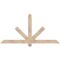 Ekena Millwork Kennewick Smooth Timber Gable Bracket, Douglas Fir, 60"W x 30"H x 3 1/2"D x 3 1/2"F, 12/12 Pitch GBW060X30X0404KEN00SDF - alternate 1